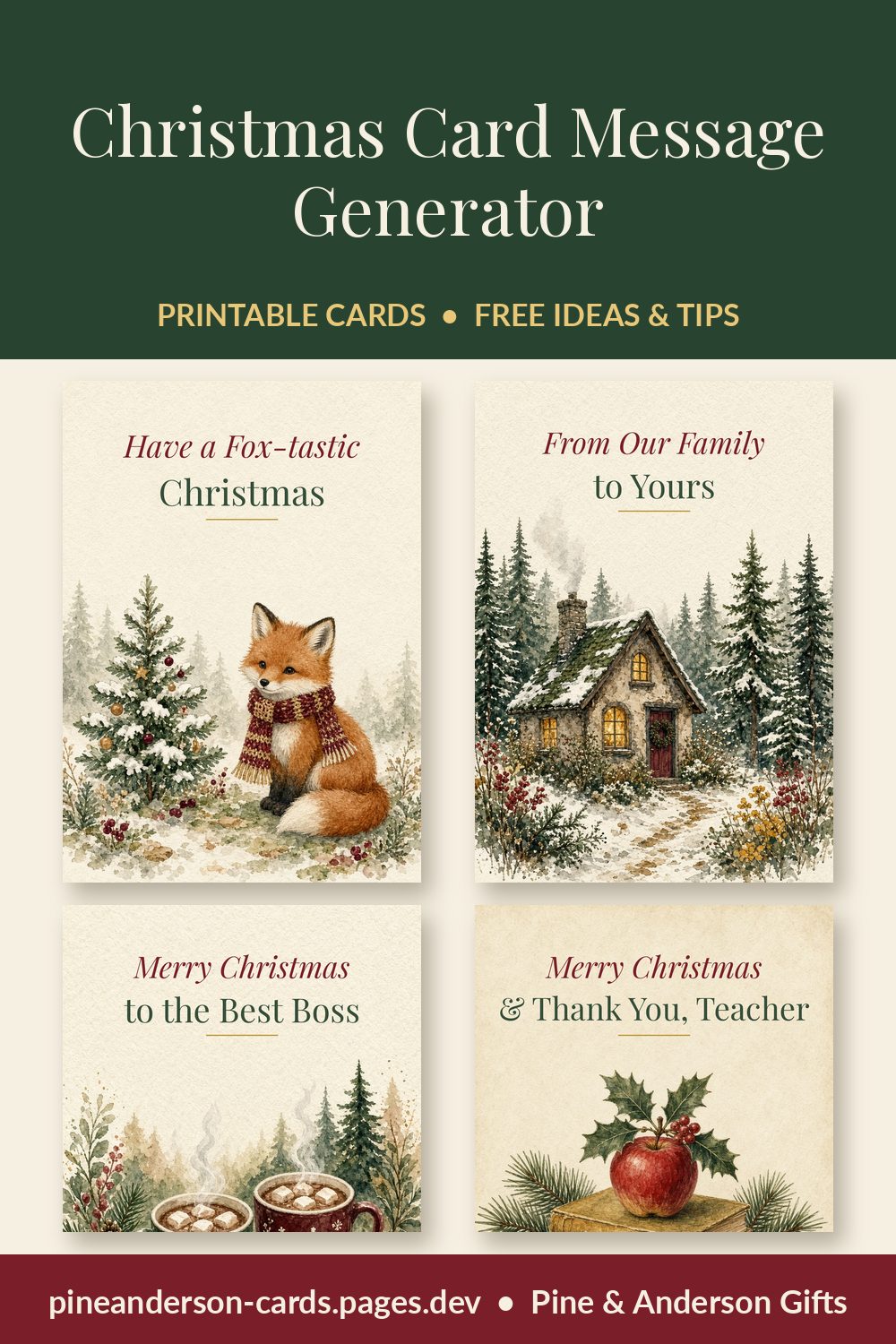 Christmas Card Message Generator (Free, One-Click Copy)