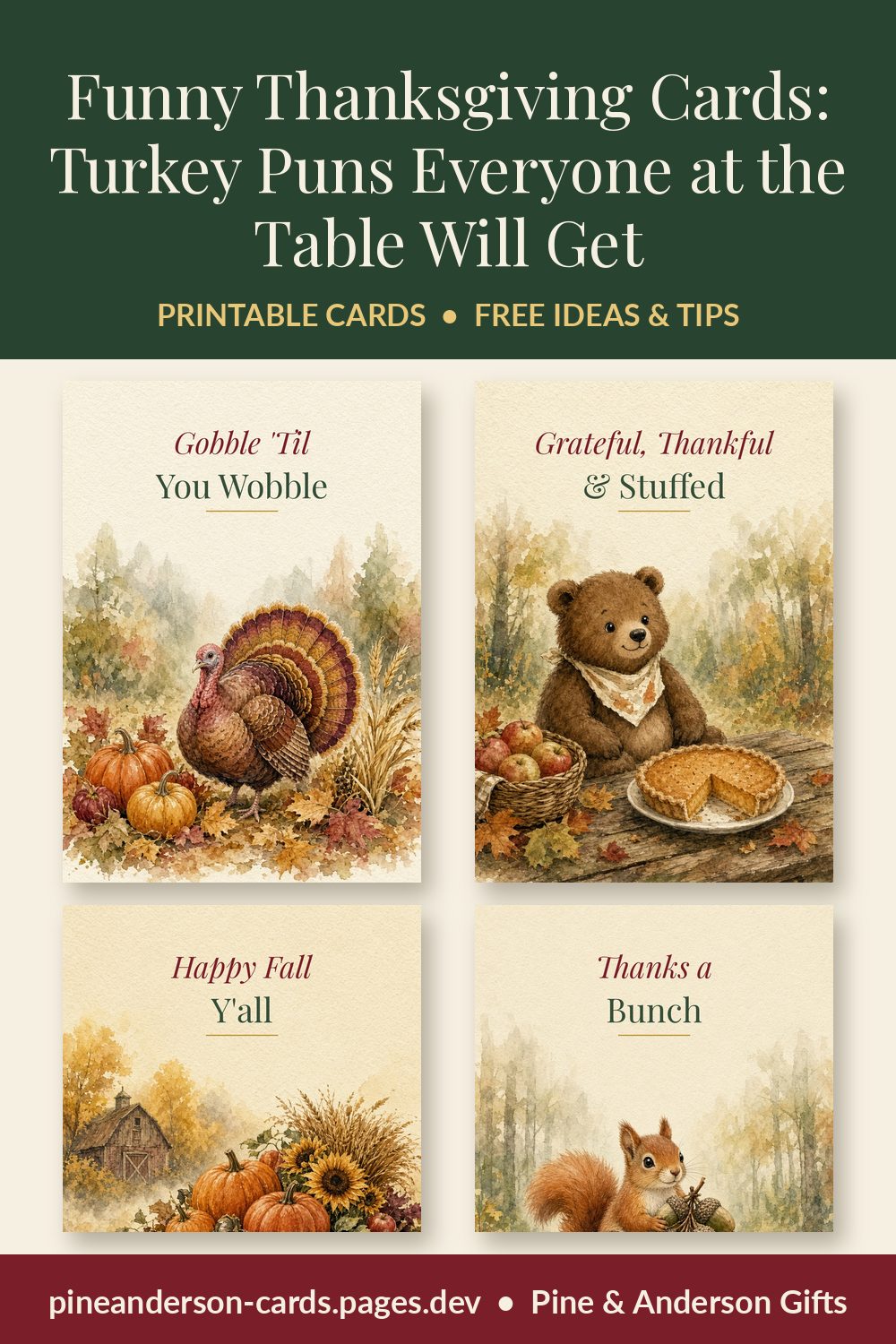 Funny Thanksgiving Cards: Turkey Puns Everyone at the Table Will Get