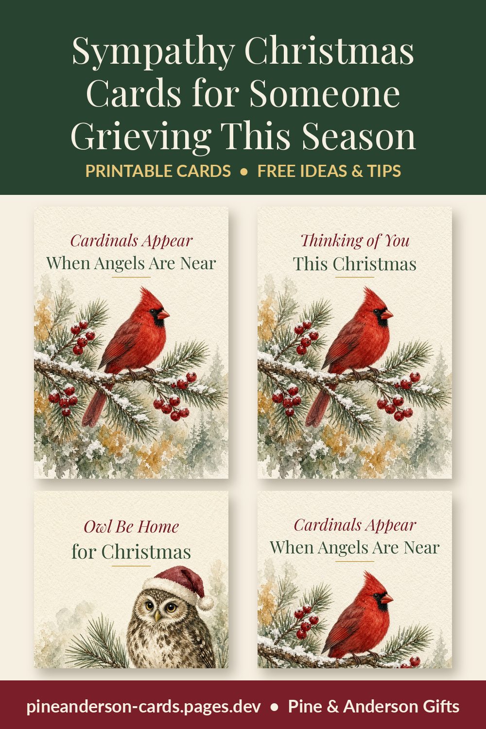 Sympathy Christmas Cards for Someone Grieving This Season