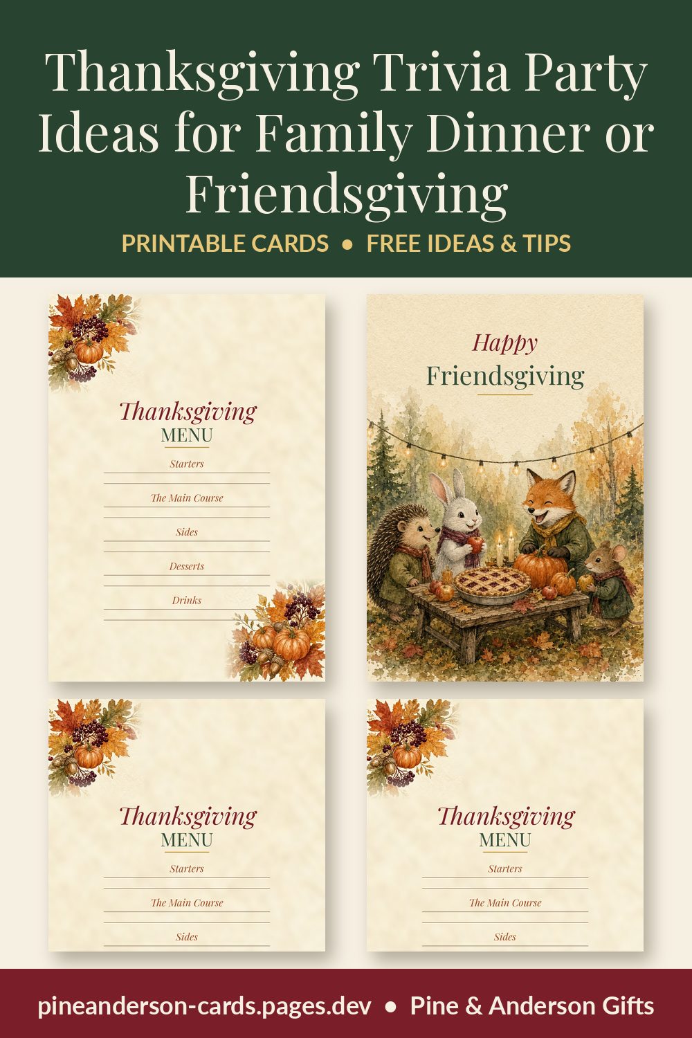 Thanksgiving Trivia Party Ideas for Family Dinner or Friendsgiving