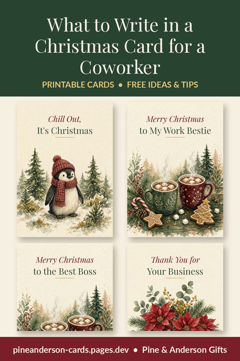 What to Write in a Christmas Card for a Coworker
