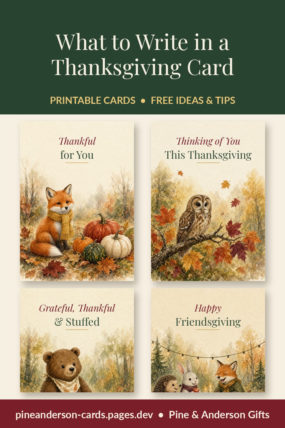 What to Write in a Thanksgiving Card (Messages for Everyone)