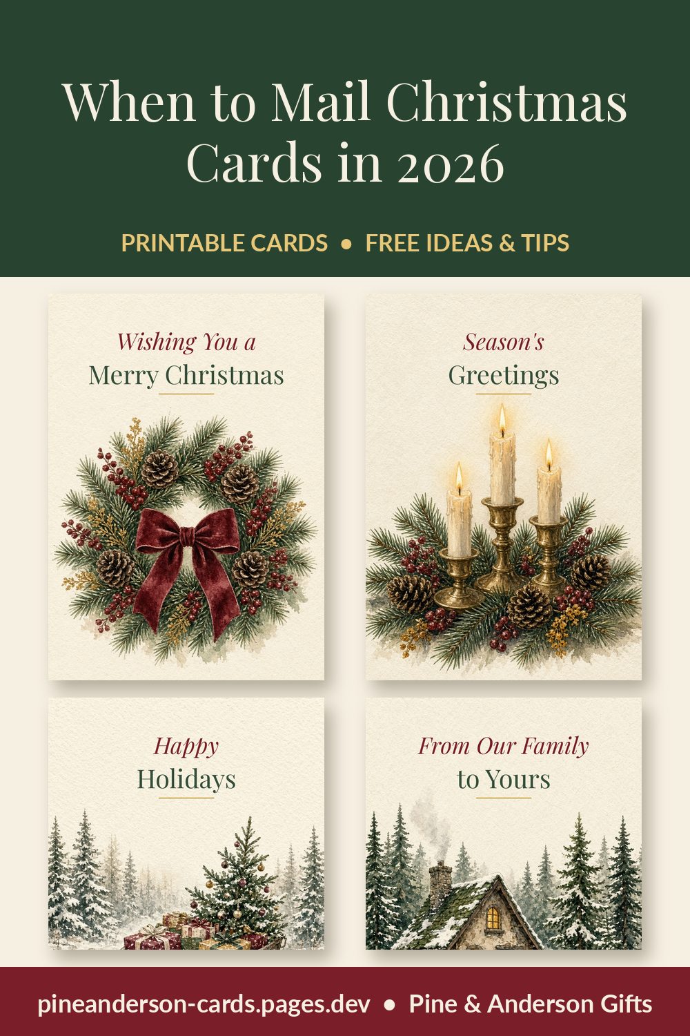 When to Mail Christmas Cards in 2026 (US Deadlines + Backup Plan)